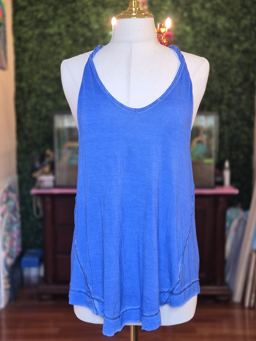 We The Free Electric Blue Scoop Neck Tank
